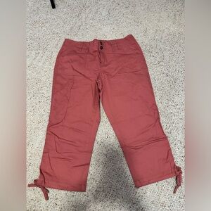 Stylish salmon color Cropped Pants